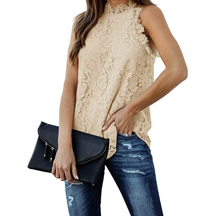 Women's Lace Crochet Hollow Out Tank Top